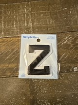 Simplicity Iron On Patch Black Letter Z - $11.76