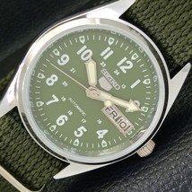 SEIKO 5 REFURBISHED AUTOMATIC 6309A JAPAN MENS GREEN DIAL WATCH a427317-1 - £32.46 GBP