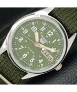 SEIKO 5 REFURBISHED AUTOMATIC 6309A JAPAN MENS GREEN DIAL WATCH a427317-1 - $41.99