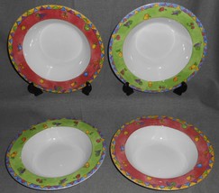 Set (4) Sango SANGRIA PATTERN Soup Bowls SUE ZIPKIN - $567.79 MXN