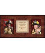Fire Fighter's Photo Frame 12" x 18" x 3/4" (Holds 2 4"x6" Photos) -- Psalm 91:1 - £29.09 GBP