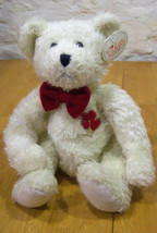 Wishpets MR. WIGGLES WHITE BEAR with RED HEARTS 11&quot; Stuffed Animal NEW - £12.77 GBP