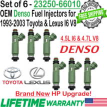 NEW OEM DENSO x6 HP Upgrade Fuel injectors for 1993-03 Toyota Land Cruiser 4.5L - £301.55 GBP