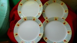 Corelle Apple Harvest 9 Inch LUNCH/SALAD Plates x4 New With Labels Free Usa Ship - £43.26 GBP