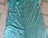 Vintage LORRAINE Medium Nightgown/Robe/House Coat Aqua Hand Pocket Lace ... - $30.10