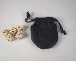 Vintage Octagonal Poker Dice Die Marlboro Black Leather Bag - $12.74