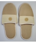 Slippers Unisex One Size Fits All  Reusable Or Disposable Beige Slip On - $4.80