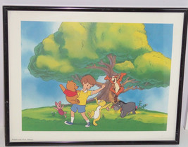 Disney Picture Winnie Pooh Tigger Piglet Eeyore Tree Day Time Framed Print - £31.41 GBP