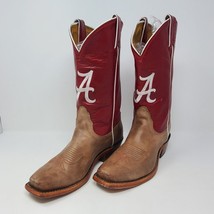 Vtg Nocona NCAA Collegiate University Of Alabama ROLL TIDE Mens Cowboy Boots 7B - £109.22 GBP