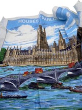 House of Parliament Tea Towel Vintage Irish Linen Europe UK England Landmark 28&quot; - £26.26 GBP