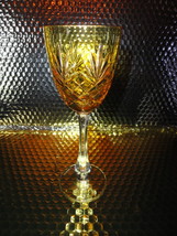 faberge odessa yellow gold crystal wine glass - $225.00