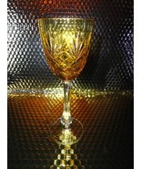 faberge odessa yellow gold crystal wine glass - $225.00