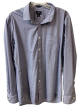 J Crew Button Up Shirt Mens Size  L Blue Thompson Flex Wrinkle Free Mini... - £10.94 GBP