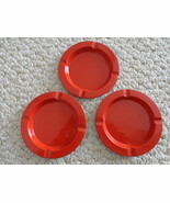 3 BRAND NEW RED ALUMINUM ASH TRAYS (#1933)  - €7,80 EUR