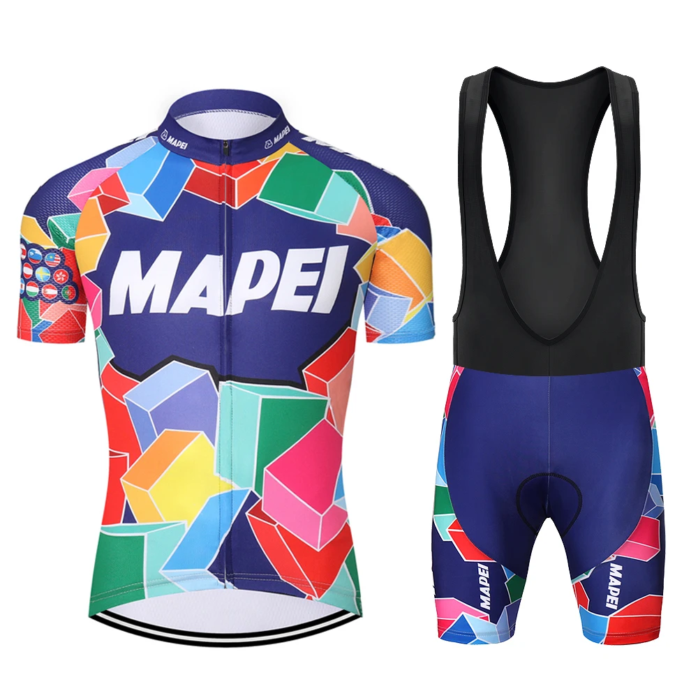 Men&#39;s cycling maillot Set Cube Blue Bicycle shirt  mtb shorts team Bike Clothing - £107.73 GBP