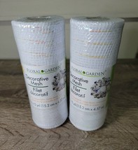 (2) New Decorative White Mesh  6 in x 5 yd. Crafts, Floral, Ribbon-NEW-S... - $13.74