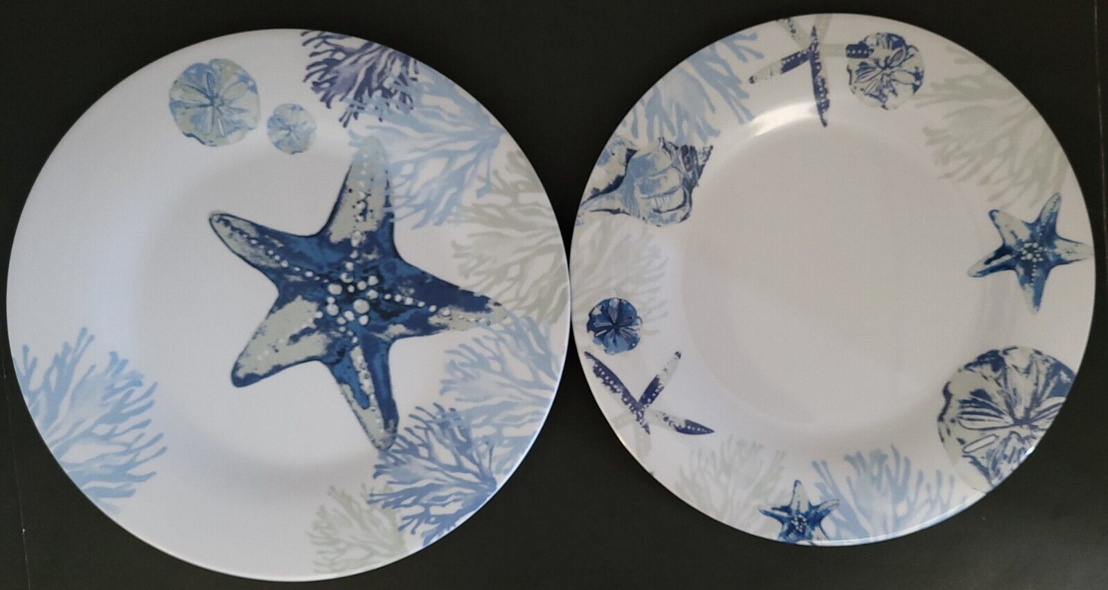 Seaside Round Dinner Plates Melamine 10.5” 1/Pk, Select: Starfish or She... - $3.49