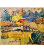 GAUGUIN Vintage Print after Tahitian Landscape circa 1890&#39;s #UniqueGift ... - $214.76