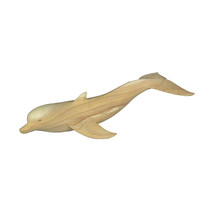20 Inch Hand Carved Dolphin Wood Sculpture Decorative Figurine Beach Home Decor - £31.64 GBP
