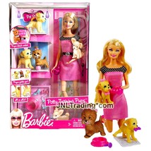 Year 2009 Barbie 12&quot; Doll Set Potty Training Pups R9514 Caucasian Model + 3 Dogs - £63.03 GBP