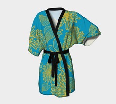 Kimono Robe | Sun Flowers  | Bridal Wear Grooms&#39; Wear , Spa Day| For Men... - £51.79 GBP