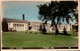 Postcard 1952 Rppc High School Tomah Wisconsin BK46 - £7.09 GBP