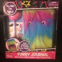 Tara Toy Corp Journal Pen Stickers Furry Journal New - $5.89