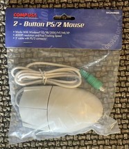 PS/2 Mouse Comp USA 2 - Button Roller Ball Vintage New - £11.68 GBP