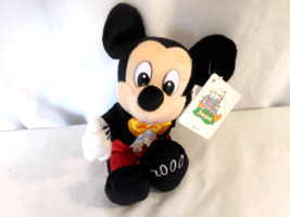 Disney PARK COSTUME MICKEY Mouse 9&quot; With Tags Plush Bean Bag Excellent 2000 - $7.92