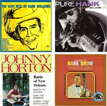 Lot of 4 CDs Hank Williams Sr Jr Johnny Horton Hank Snow - No Cases - £3.13 GBP