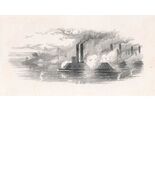 “Monitor, Merrimac”, Progress Die Proof on india on card, ABNCo, J. Smil... - $138.99