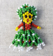 Vintage Miniature Handbeaded Native American Doll - $18.62