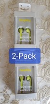 Heyday 2-PACK of Wireless Bluetooth 5.0 Earbuds Headphones - Lime Green - £10.23 GBP