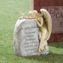 Angel Wings Prayer IN LOVING MEMORY Garden Statue Cemetery Memorial Grave Decor - £28.01 GBP