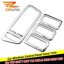 Zeratul Auto 4Pcs/Set Car Windows Control Panel Cover Trim Stickers for  VW Golf - £71.62 GBP