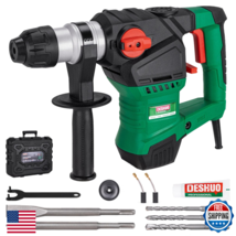 Deshuo 1-1/4 Sds-Plus Rotary Hammer Drill 12.5 Amp 3 Functions Corded Vi... - $111.19