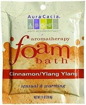 Aura Cacia Sensual Cinnamon &amp; Ylang Ylang, Aromatherapy Foam Bath, 2.5 oz packet - £6.16 GBP