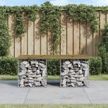 Garden Bench Gabion Design 103x44x42 cm Impregnated Wood Pine - £69.00 GBP