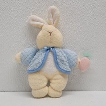Eden Peter Rabbit Terry Thermal Waffle Weave Bunny With Carrot Plush Baby Rattle - £15.52 GBP