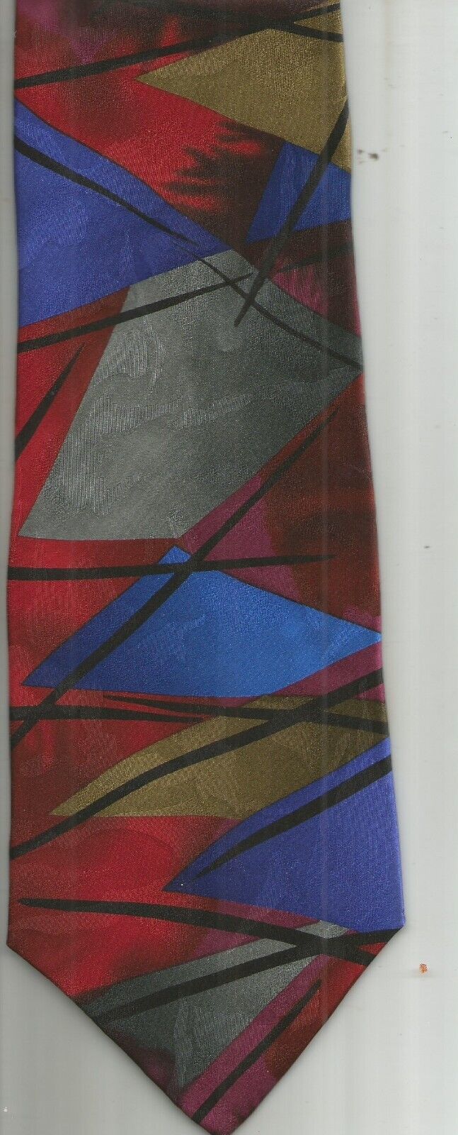 JERRY GARCIA &quot;Blue Iceberg&quot; Red with Blue Black and Taupe Necktie FREE S... - $12.99