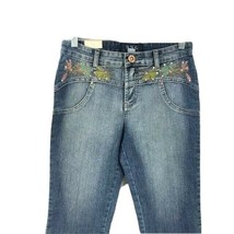 DNG Juniors Capri Jeans Rhinestones Embellishments Embroidered Sizes 1/2... - £17.69 GBP