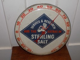 Vintage Service &amp; Research Sterling Salt Pam Clock Co. Thermometer - $3,690.71 MXN