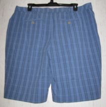 EXCELLENT Croft &amp; Barrow  WOMAN STRETCH BLUE PLAID SHORT W/ POCKETS  SIZ... - $23.33