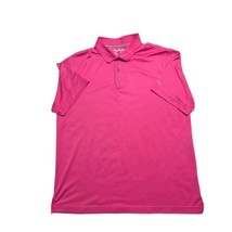 Reebok Shirt Mens 2XL Polo Pink Short Sleeve Button Casual Collar Polyester - $23.82