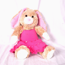 Build-A-Bear Bunny Rabbit Plush Stuffed Animal Light Brown Floppy Ears &amp; Lashes - £10.70 GBP
