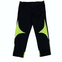 theory Athletic Workout Exercise Black Neon Yellow Green Leggings - £2.33 GBP