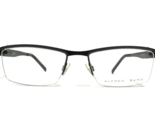 Alfred Sung Eyeglasses Frames AS5005 BLK CEN Rectangular Half Rim 56-18-140 - £48.34 GBP