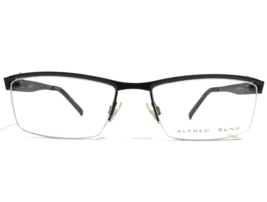 Alfred Sung Eyeglasses Frames AS5005 BLK CEN Rectangular Half Rim 56-18-140 - £48.40 GBP