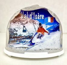 Val d&#39;Isere France Mini Snow Dome Vintage - $356.96 MXN
