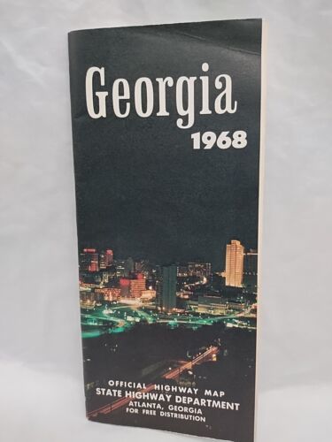 Vintage 1968 Georgia Official Highway Map State Highway Department - $12.38